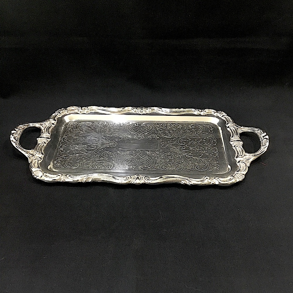 Small silver serving tray